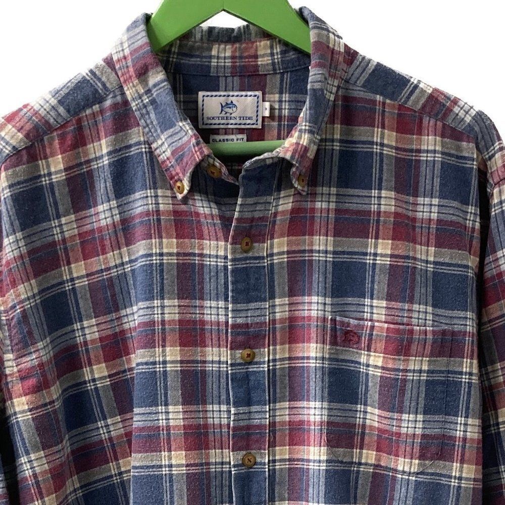 Southern Tide Multicolored Flannel Shirt Size XL - Picture 2 of 7